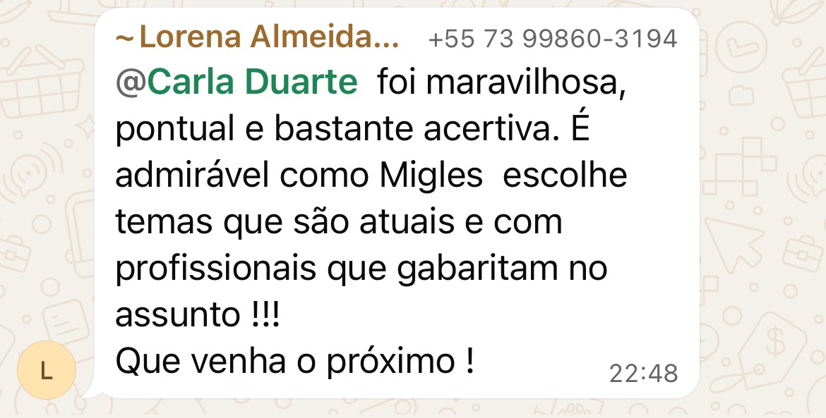 Depoimento — Lorena Almeida